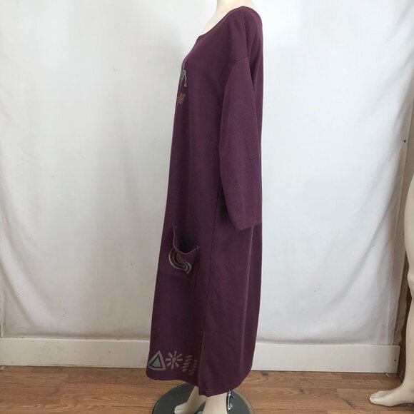 NO 1 FUNWEAR FACTORY - WOMEN'S M/L- PURPLE LONG SLEEVE CARGO PULL-OVER DRESS - Picture 6 of 7